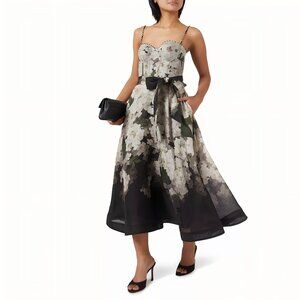 Zimmermann High Tide Peplum Midi Dress